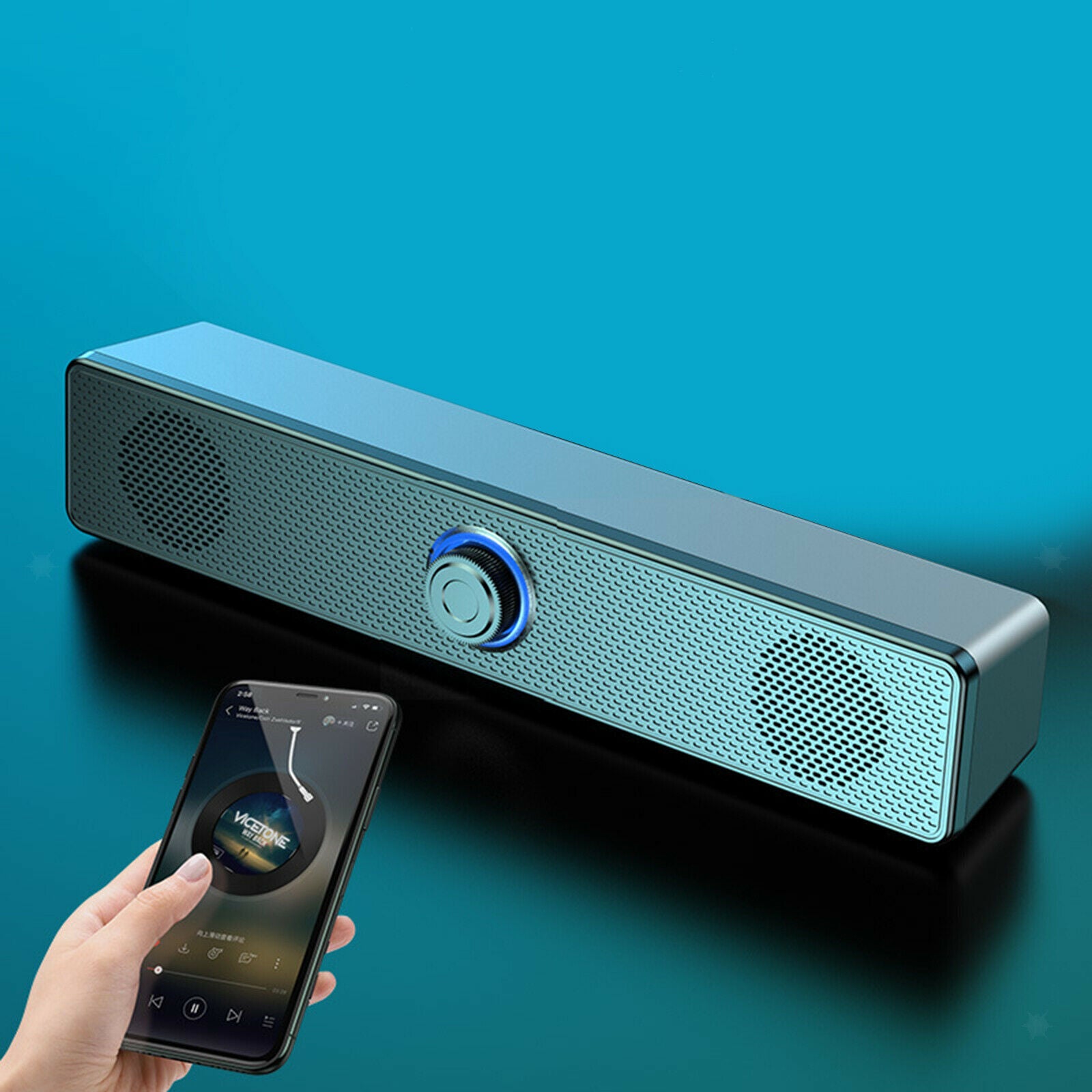 Sound Bar Wired Bluetooth Speaker Waterproof Volume Control for PC Tablets