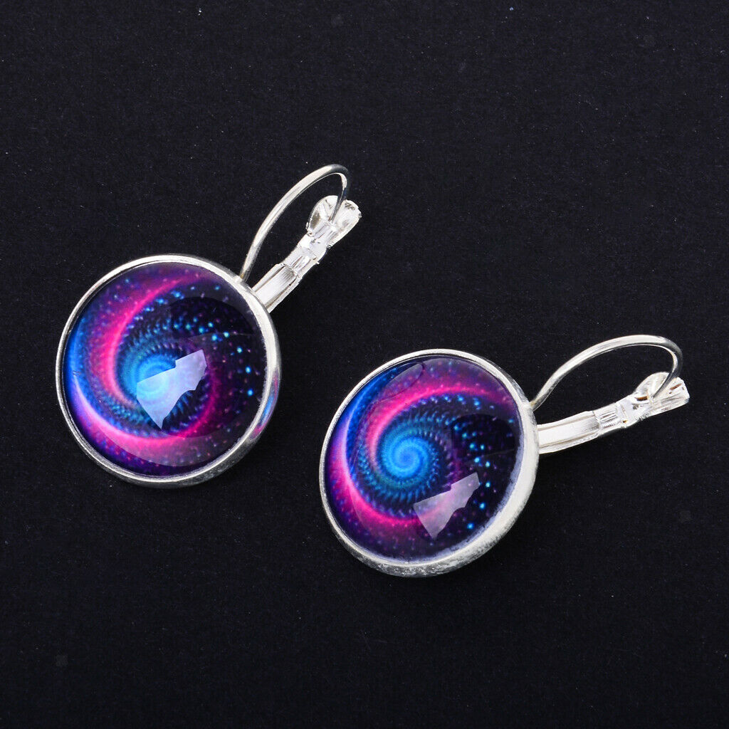 Unique Dazzling Galaxy Star Time Gem French Huggie Fashion Earrings