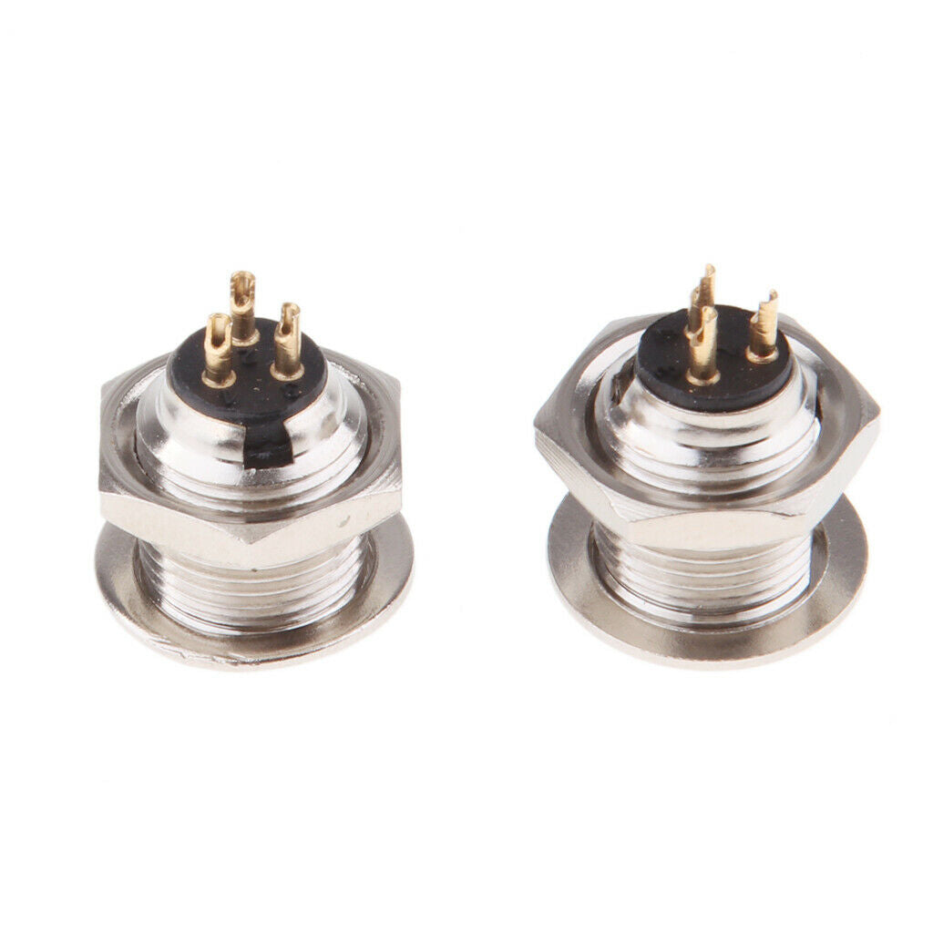 2x 3Pin Mini XLR Connector Plug Male Audio Microphone Connector