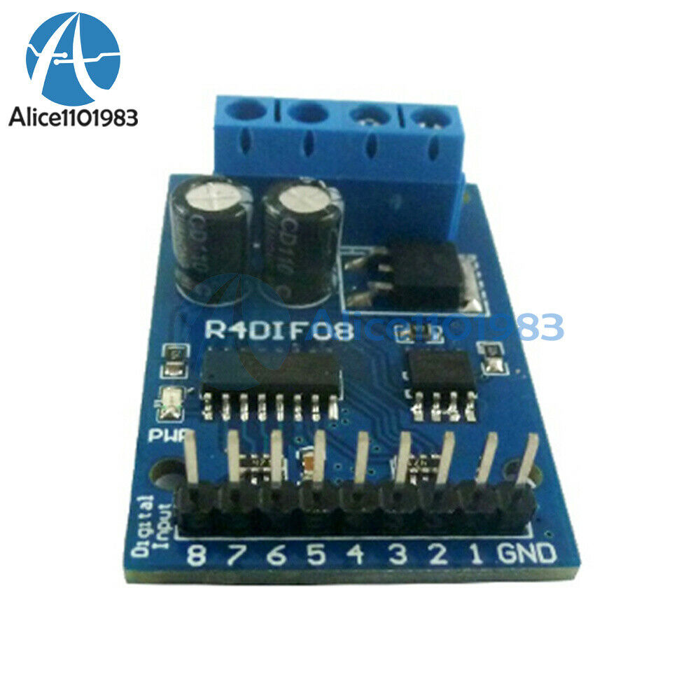 DC 12V 8 Channel Digital Input Module RS485 Modbus RTU Switch Acquisition Board
