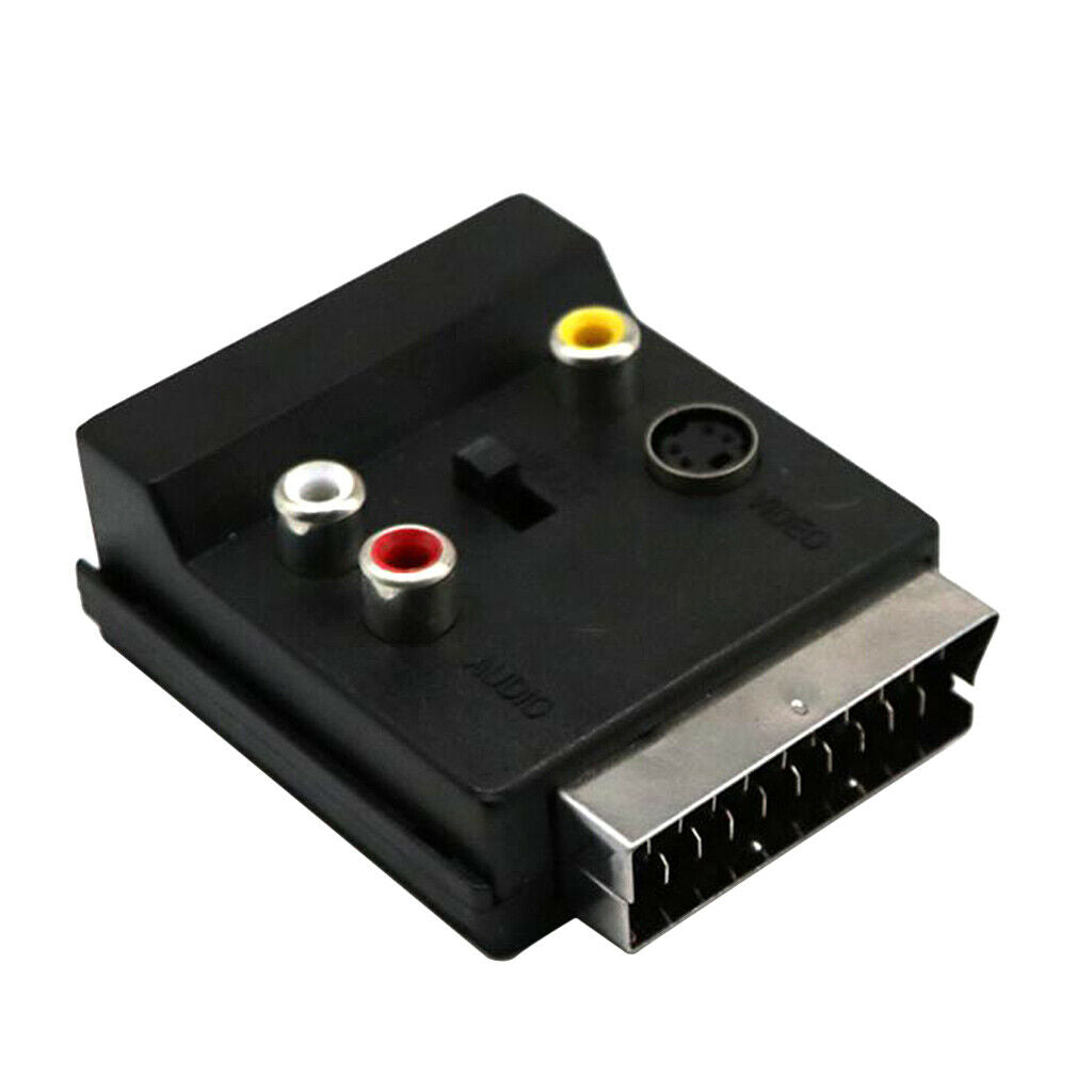 Switchable Scart Male To Scart Female M / F S Video 3 Rca Audio