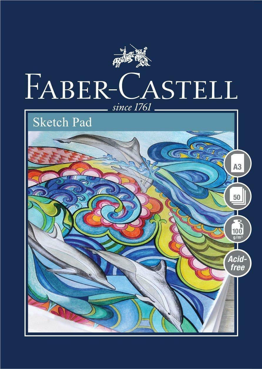 #792515 Faber Castell A3 Sketch Pad Creative Studio 100gsm 50 Sheets Art Draw