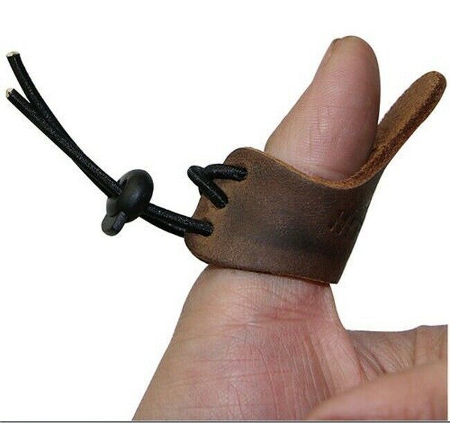 Archery Leather Finger Guard Mongolian Thumb Glove Arrow Shooting Protect New
