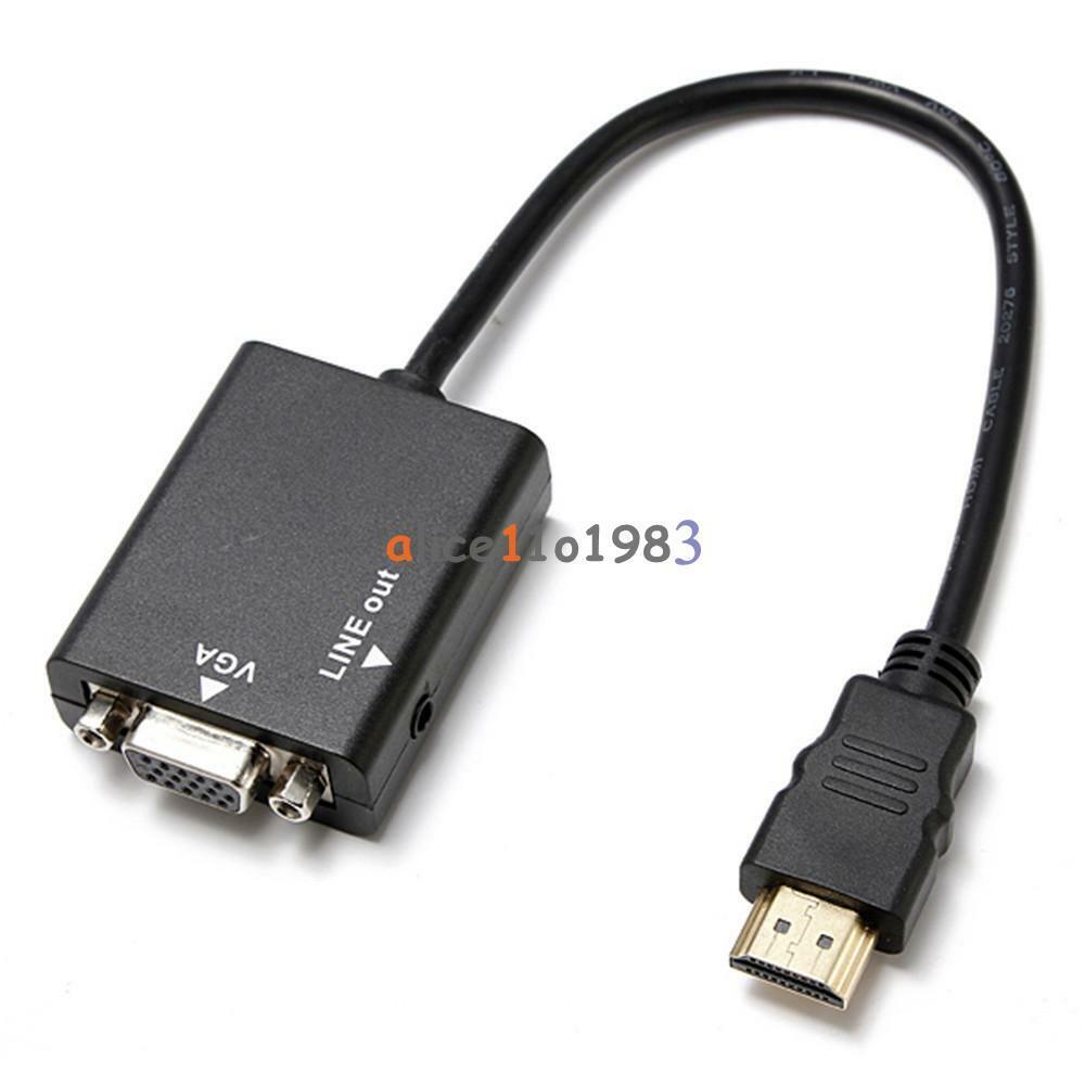 1080P HDMI Male to VGA Female Video Converter Adapter Cable for PC DVD HDTV TV