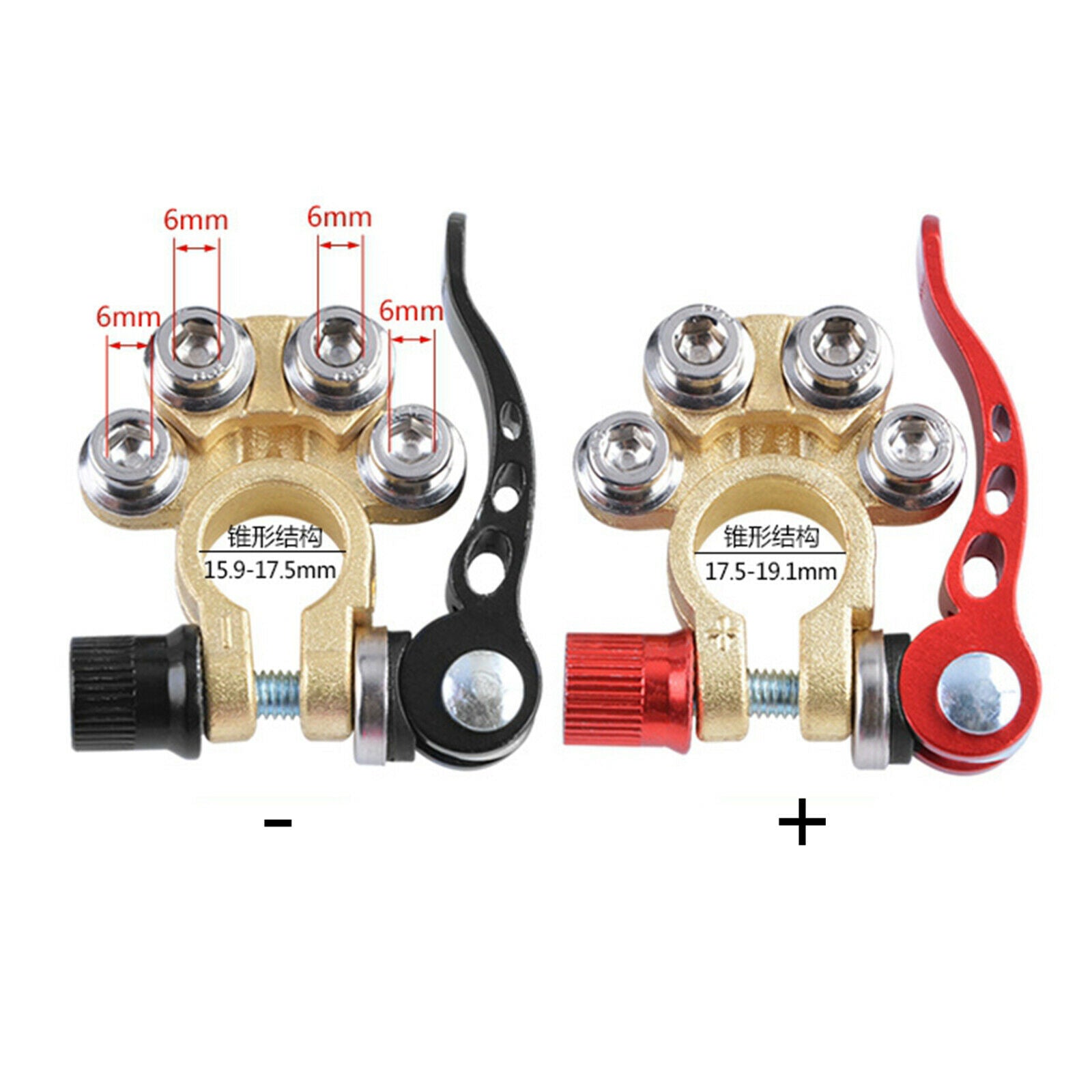 1Pair Marine Boat Car Top Post Battery Terminals Connectors Clamps Vehicles