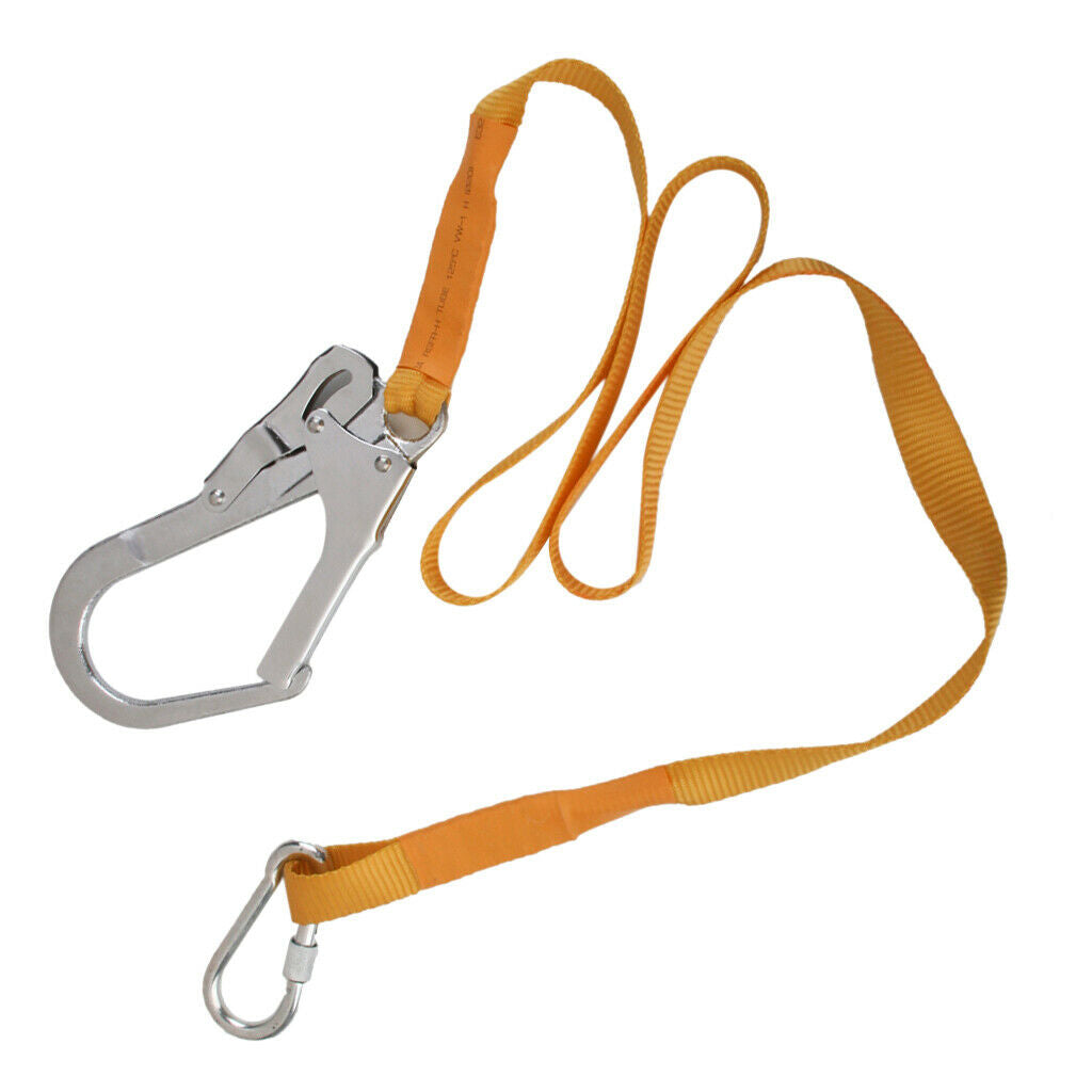 Climbing Rope Suspender Belt with Carabiner Buckle Mountaineering Outdoor Safety