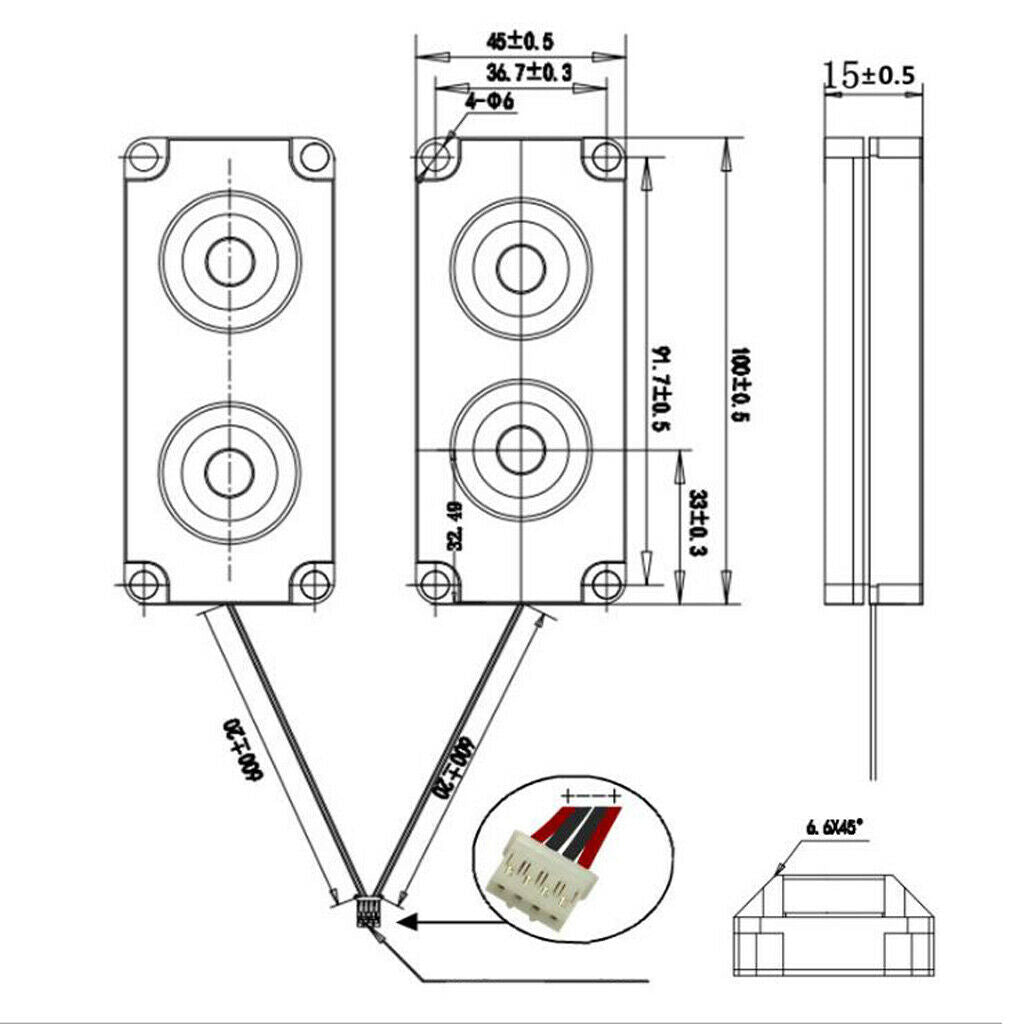 Replacement Audio Speake Loud Speakers 4ohm 5W Full Range for TV Laptop
