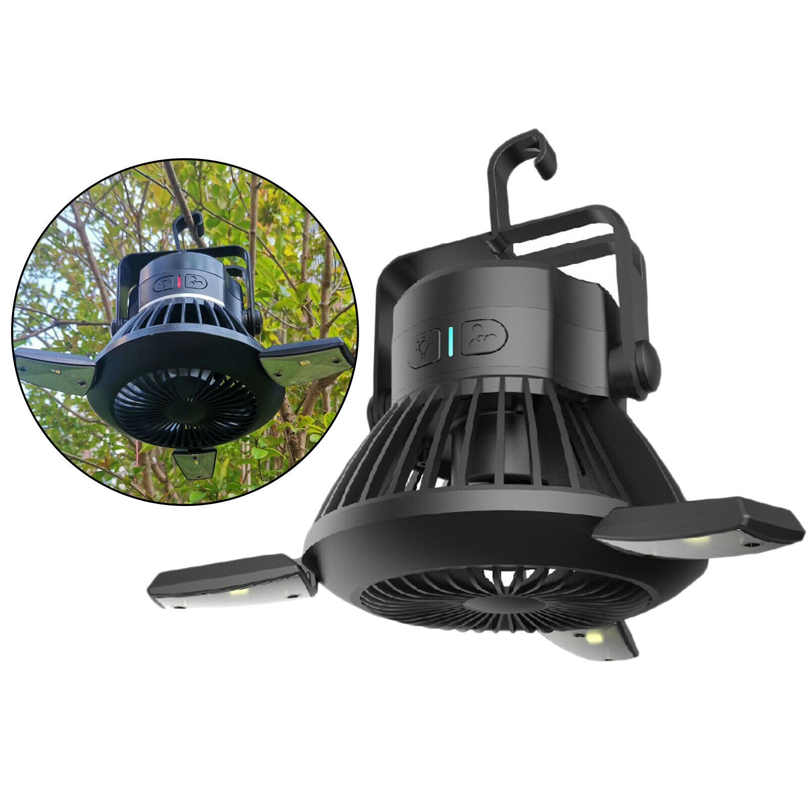 3 in 1 Multifunctional Solar Powered Camping Fan Light for Camping Home