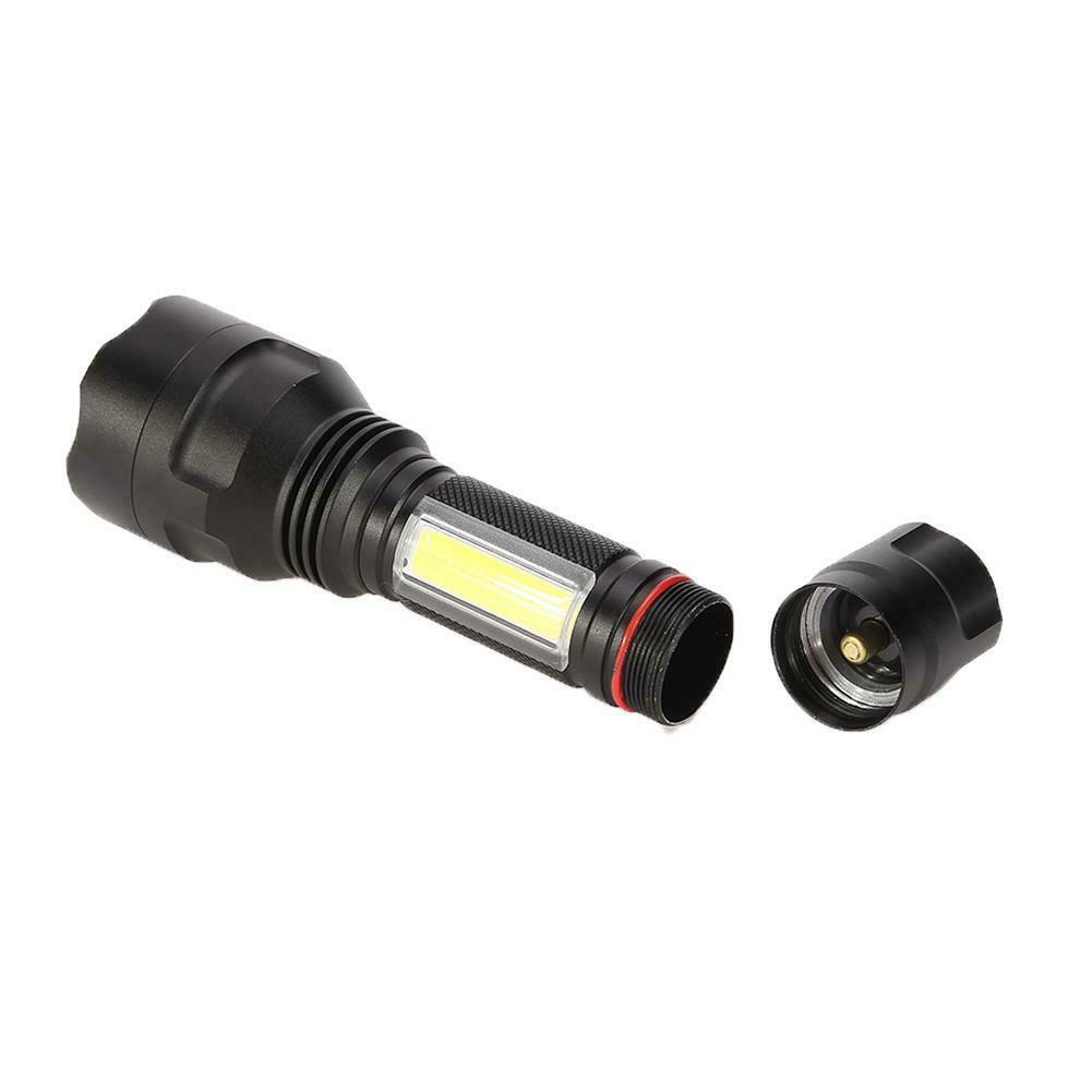 T6+COB LED Flashlight Waterproof Outdoor Camping Emergency Light Torch @