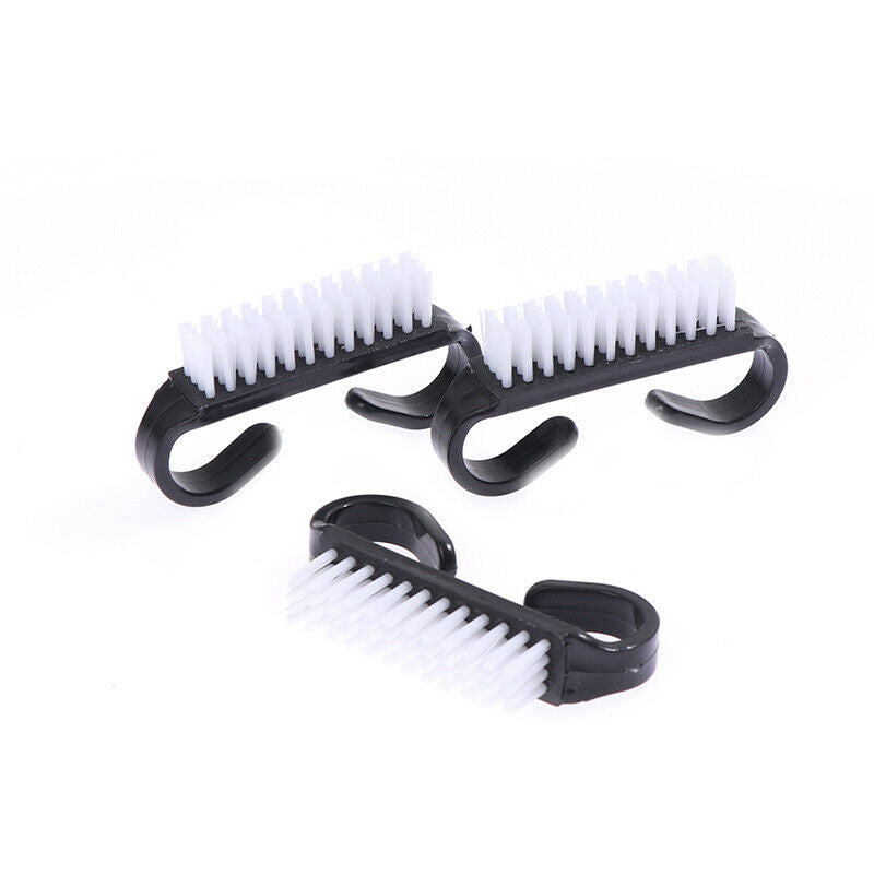 (10 Pack)Black Handle Grip Nail Brush - Fingernail Scrub Cleaning Brus BgDFAU