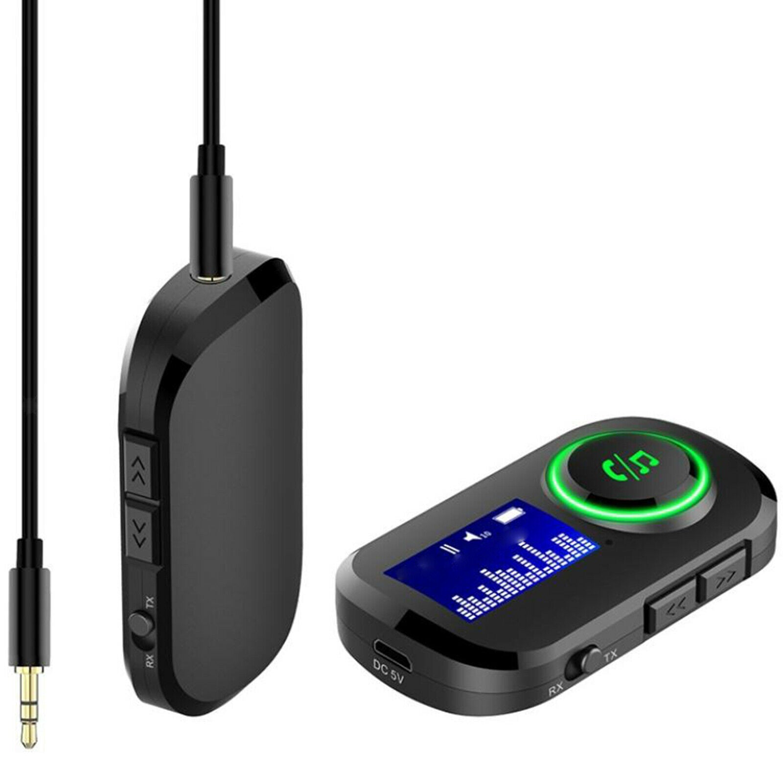 Bluetooth 5.0 Transmitter and Receiver Digital Audio Adapter Built-in Mic