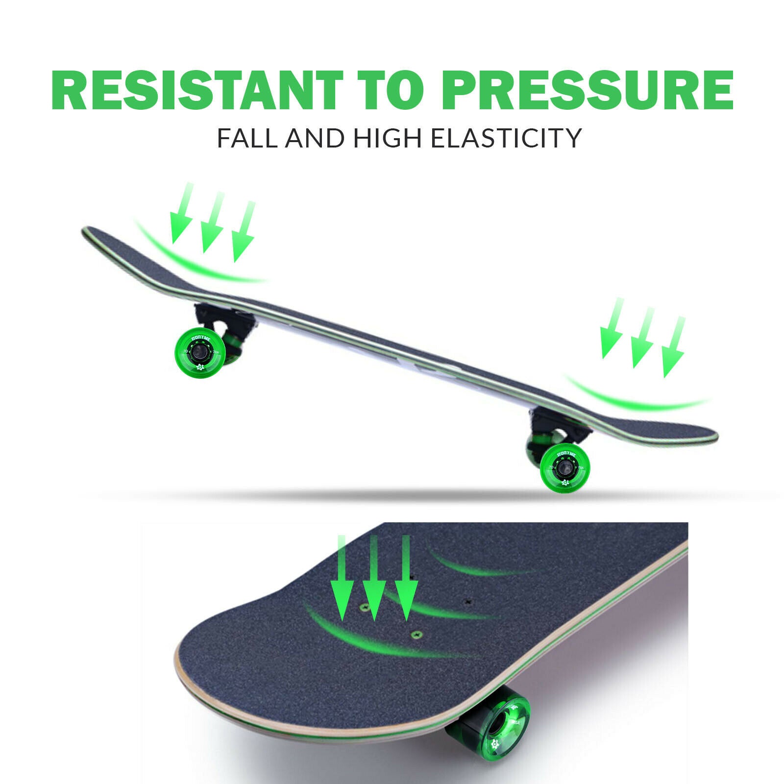 8Pcs Skateboard Wheels Roller 78A ABEC-9 Bearing Casing Parts Accessories