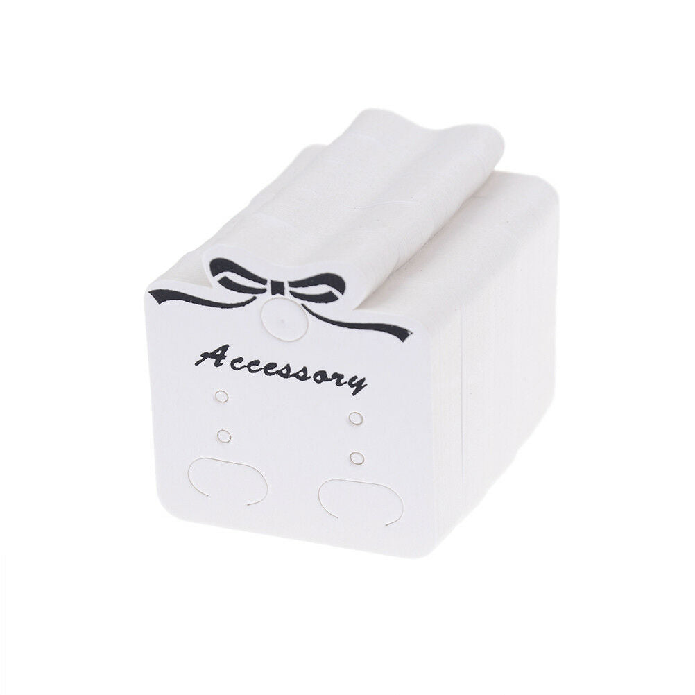 100* Jewelry display card ear studs earrings packing hang tag rectangle h.l8