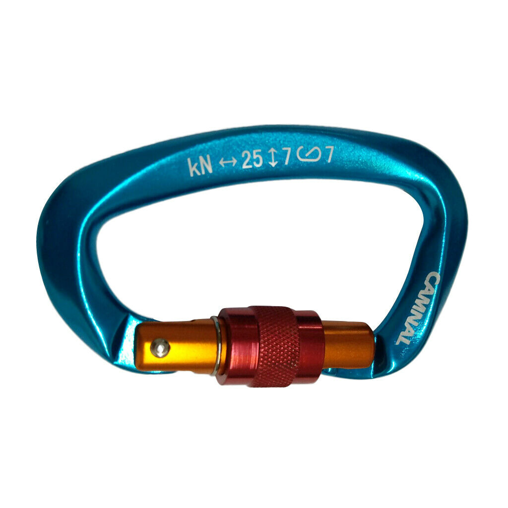 3 X Light Screw Carabiner Climbing Hook Snap Hook, Red + Blue +