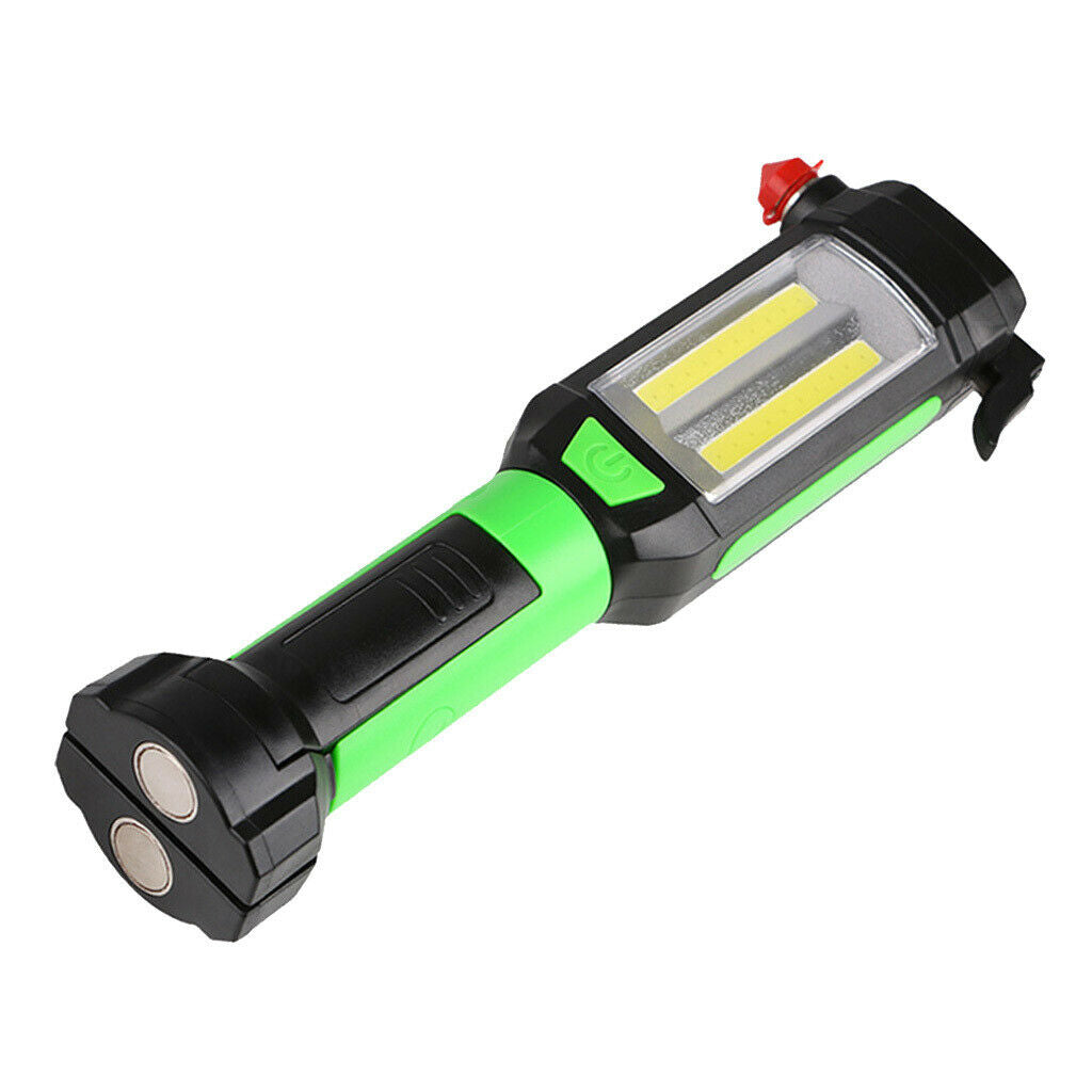 Magnetic Work Light COB LED Flashlight Rechargeable Zoomable Torch Lamp USB
