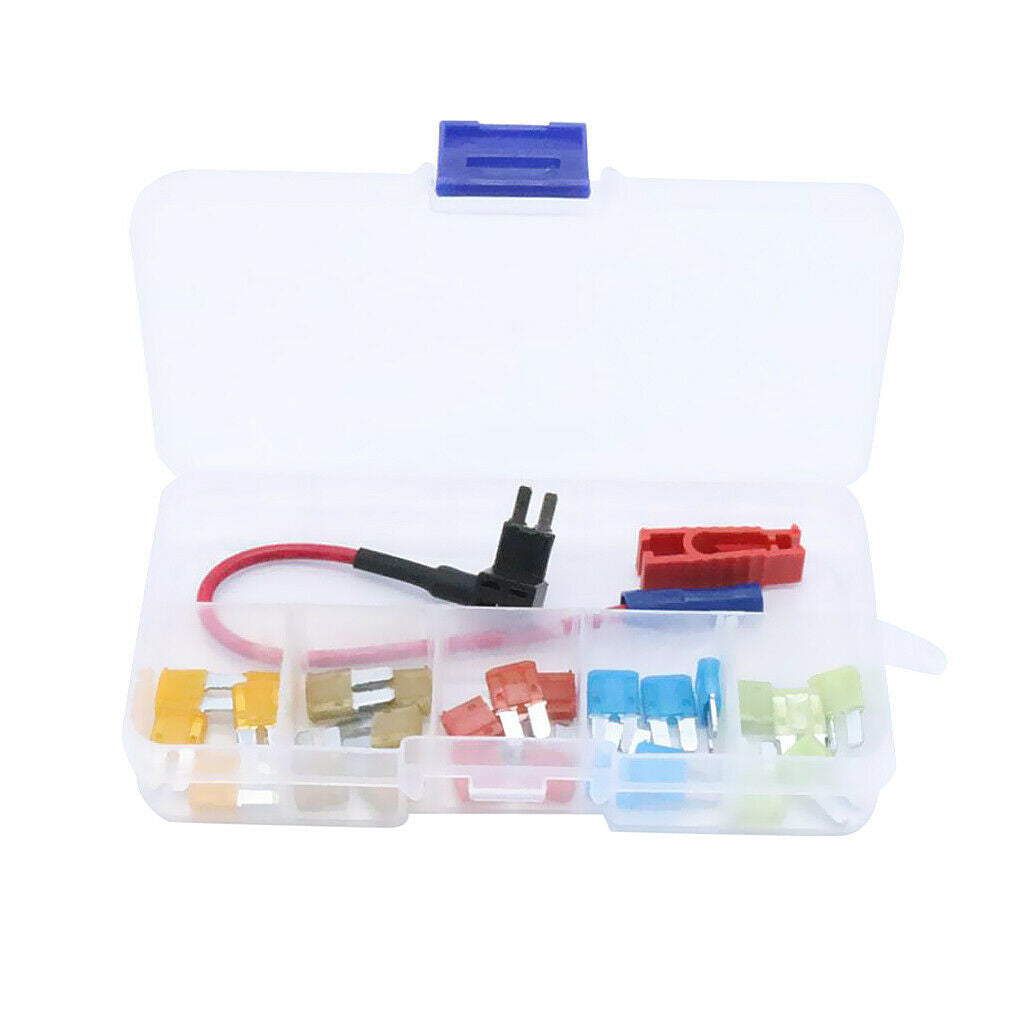 25 X Mini 5A-20A Micro2 Auto  Holder Fuse for Car Motorcycle Boat
