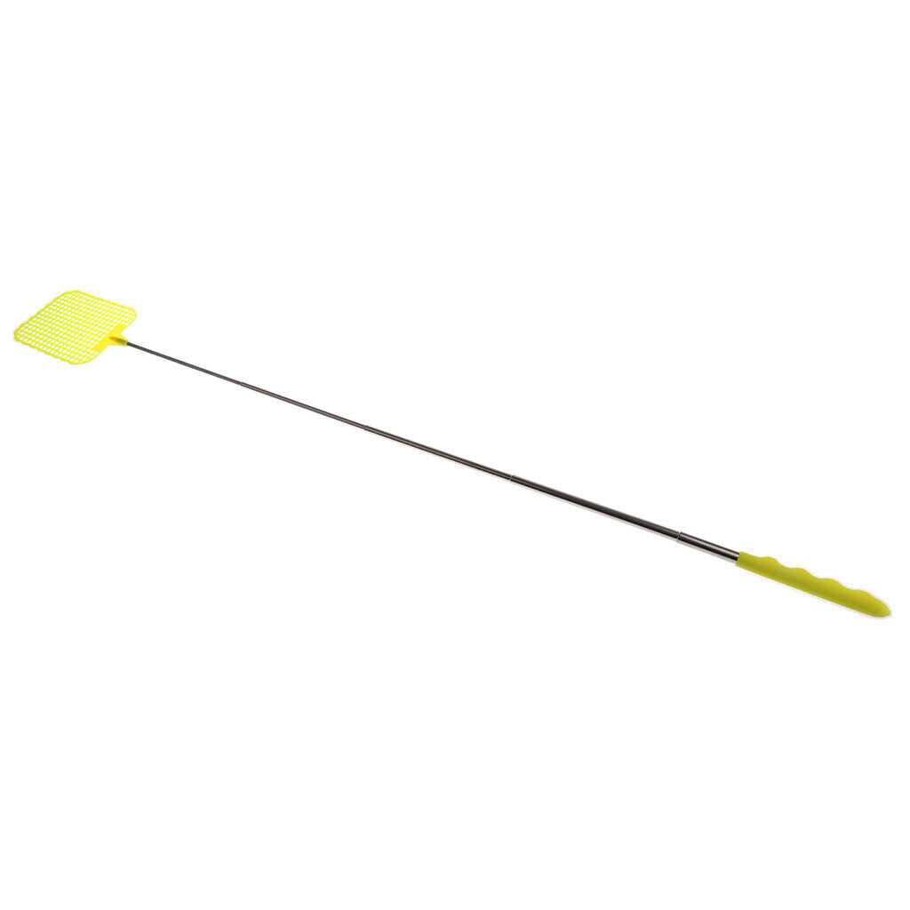 Fly Swatter Extendable Flapper with Long Handle Indoor/Outdoor yellow