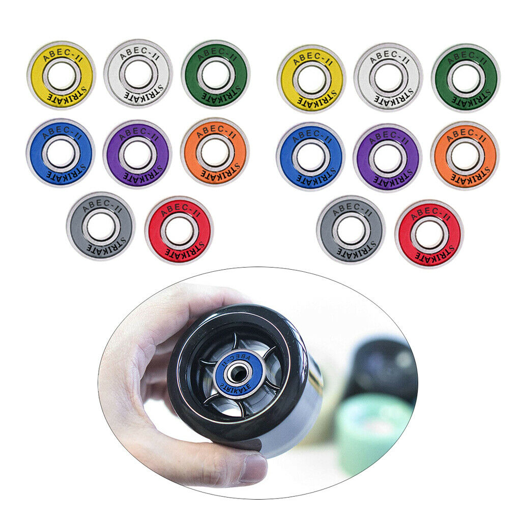 16Pcs Frictionless Abec 11 Skateboard Bearing Rolling Bearings Bearing