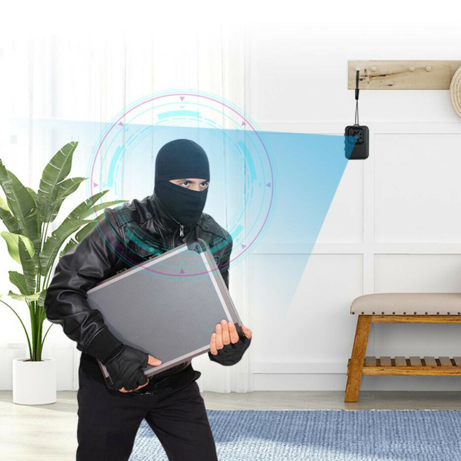 Compact 1080P Mounted Camera Premium Video Recorder 256GB for Home Security