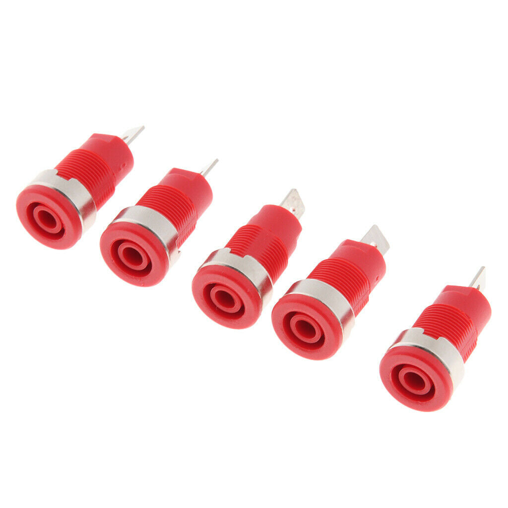 10x Insulated Safety 2 Colors 4mm Banana Female Jack Panel Socket Connector