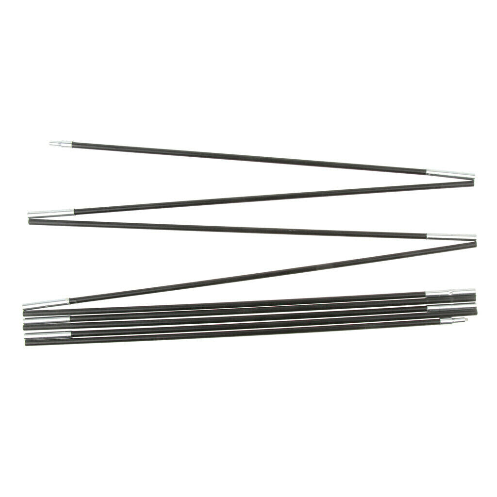 Outdoor Tent Pole Fiberglass Tent Tarpaulin Pole Kit For Hiking Camping 2 Pole 9