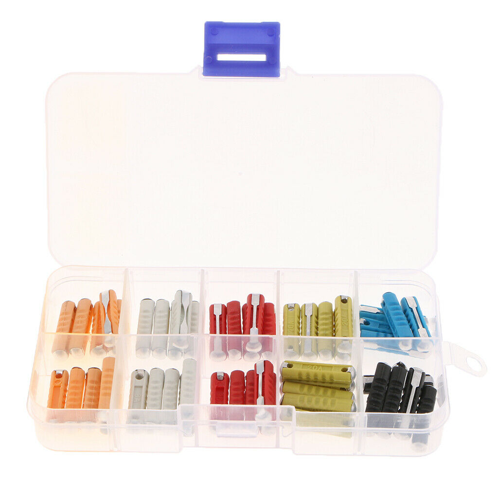 50 Pack European Car Fuses, Assorted European Classic Old Style Car Truck Boat