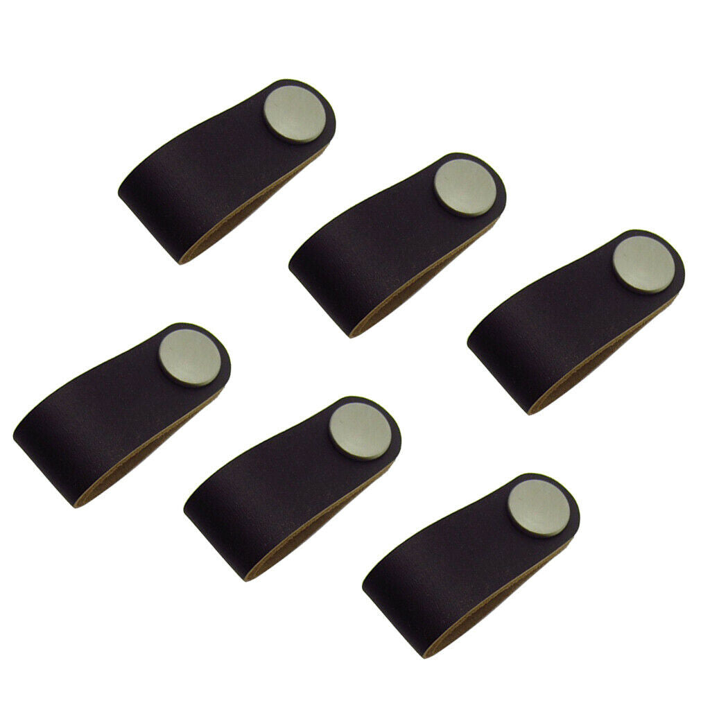 6x Classic Handmade Leather Suitcase Luggage Handles Replacement Door Handle