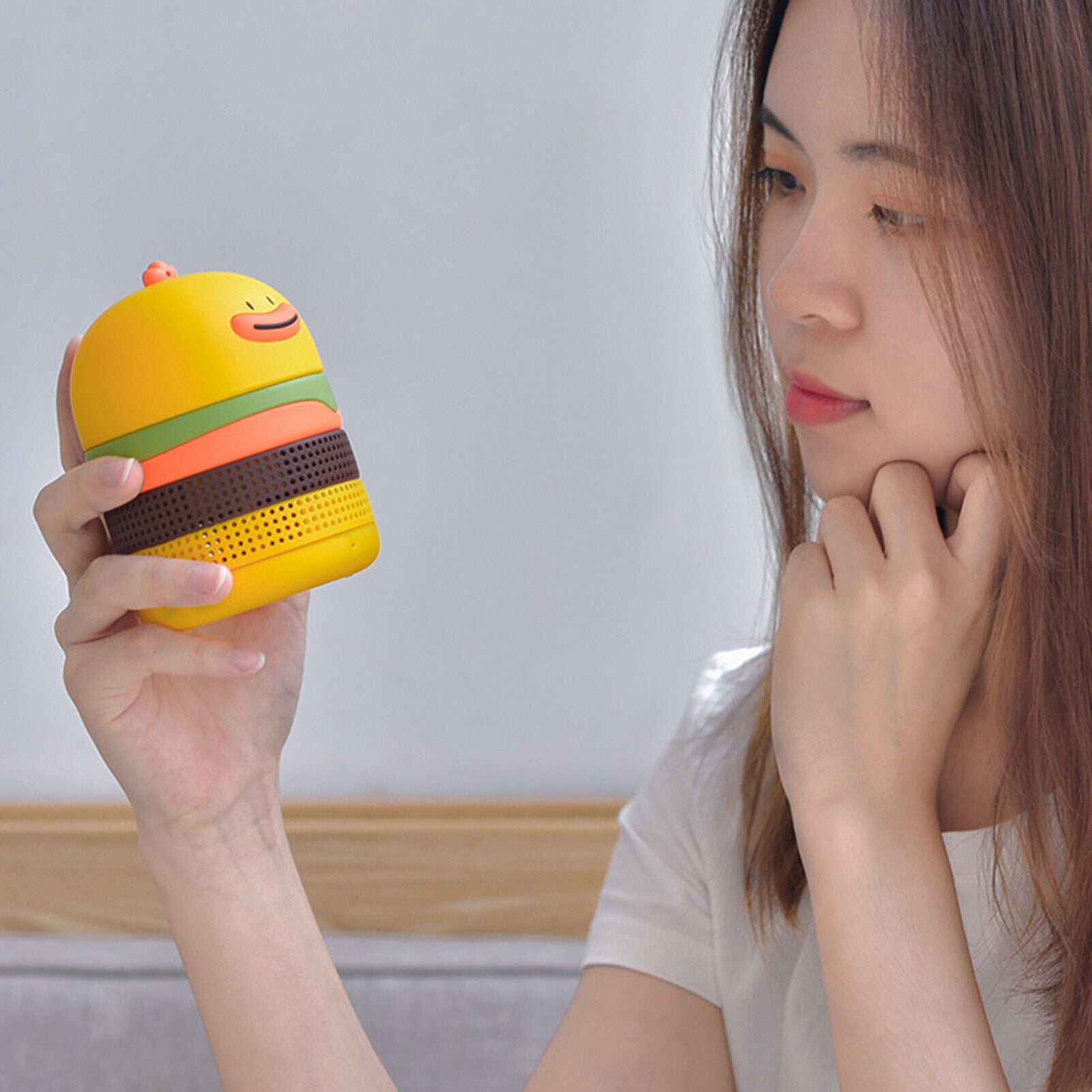 Mini Cartoon Hamburger Duck Portable Wireless Bluetooth Speaker for Girls