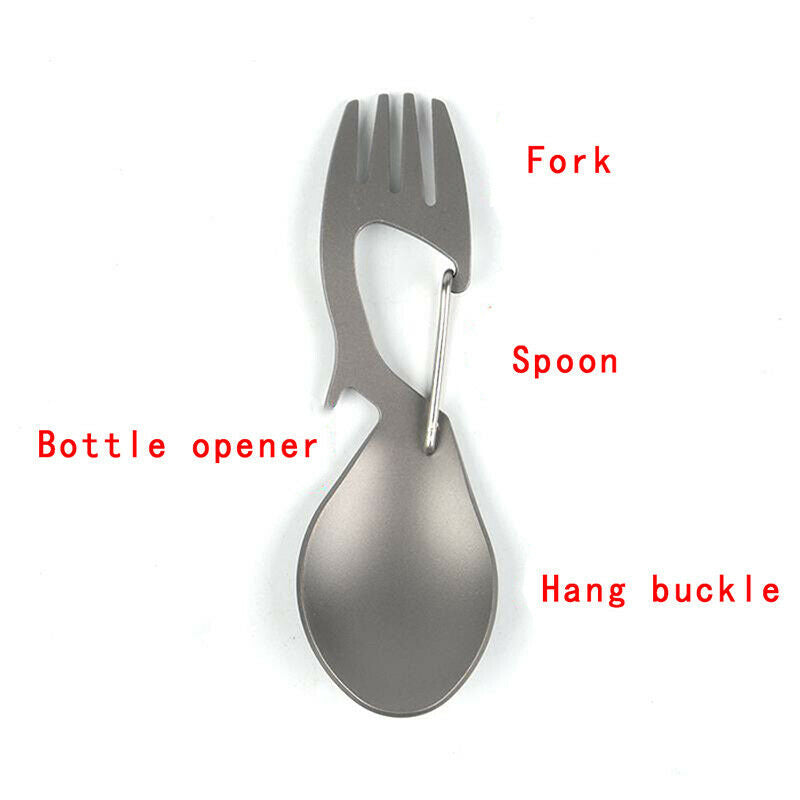 Outdoor Camping Picnic Stainless Steel Fork Spoon Tableware Ultralight Useful WQ