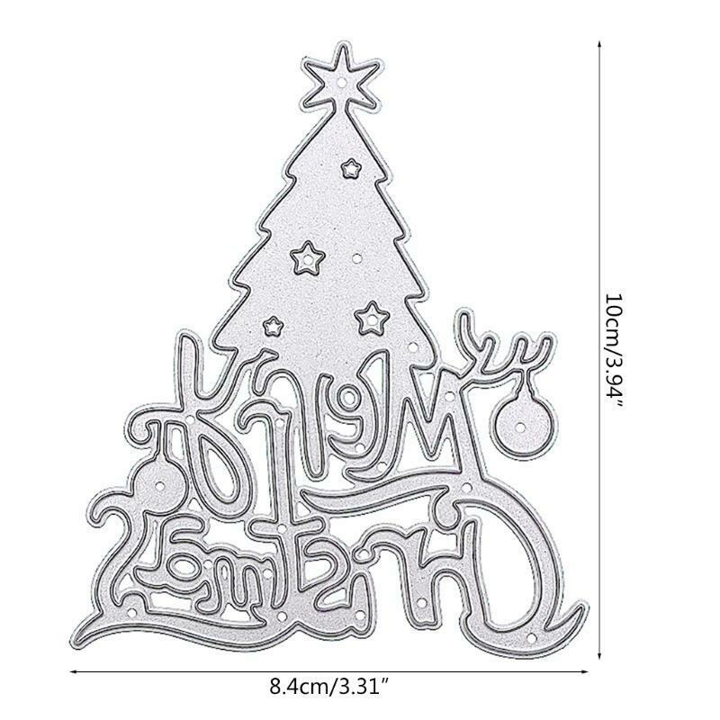 Merry Christmas Tree Metal Cutting Dies Stencil DIY Scrapbook Album Paper Card