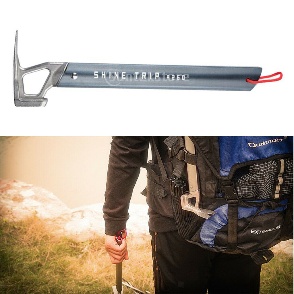 Awning Tent Hammer Pegs Camping Pins Stakes Puller Tarp Extractor Removing Tool