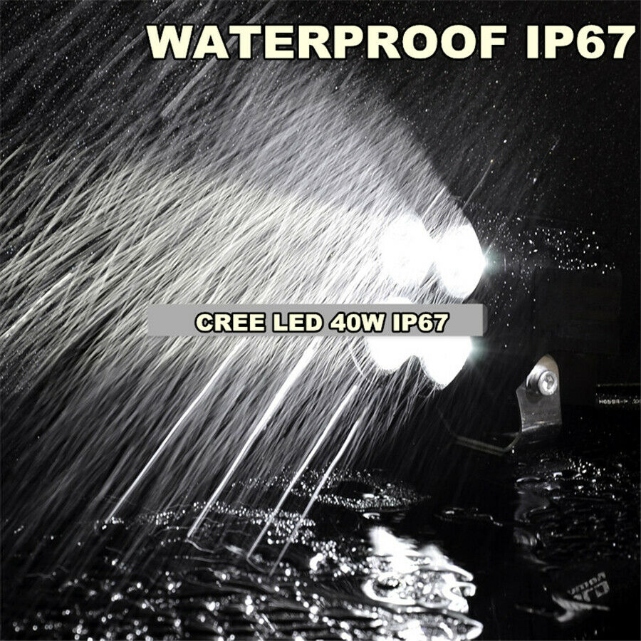 -XN1Pcs 3 Inch 40W LED Motorcycle Headlight Fog Spot Light 8000LM 6500K White