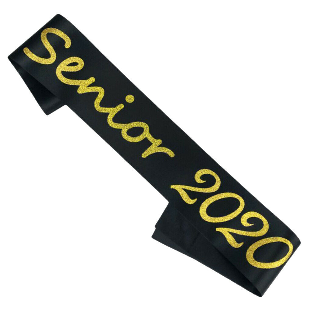 Party Satin Sash Doctor Shoulder Strap Gifts Dress Novelty Accessory Golden