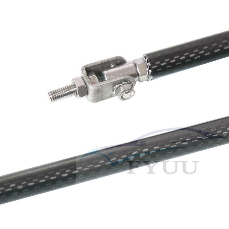 100% Carbon Fiber Adjustable Front Bumper Lip Splitter Strut Rod Tie Bar 200mm