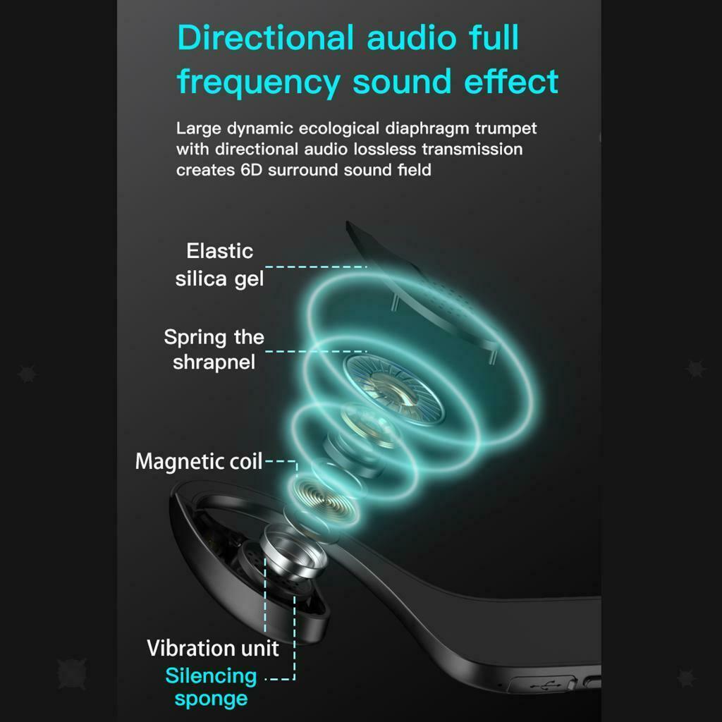 Conduction Headphones - Bluetooth 5.0 With Mic, Lightweight Open-Ear Wireless