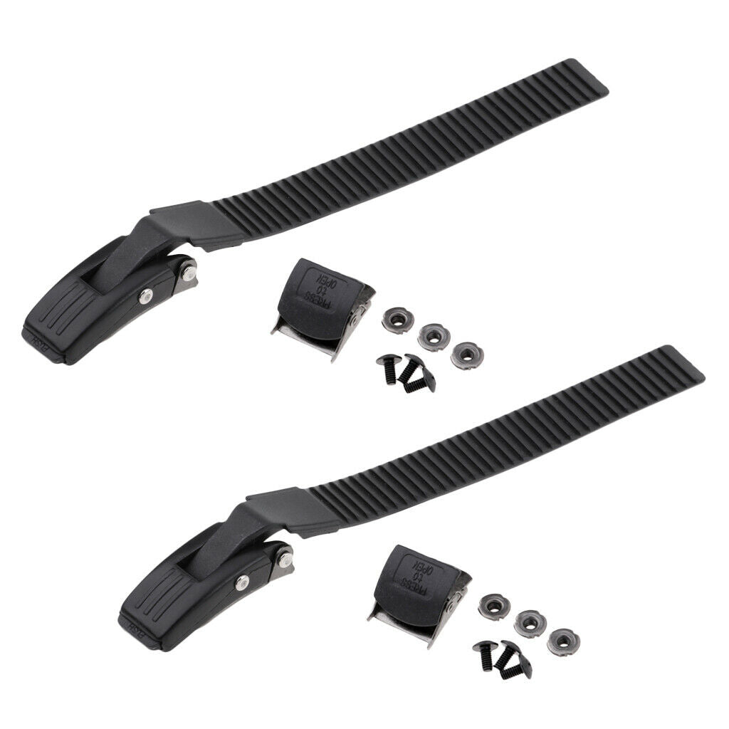 2pc Replacement PP Inline Skate Strap Buckle w/ Screws Nut Clamp Mend Repair Set