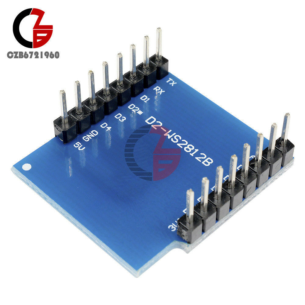 WeMos D1 Mini Shield WS2812B RGB LED Board Kit Pins for Arduino ESP8266 Board