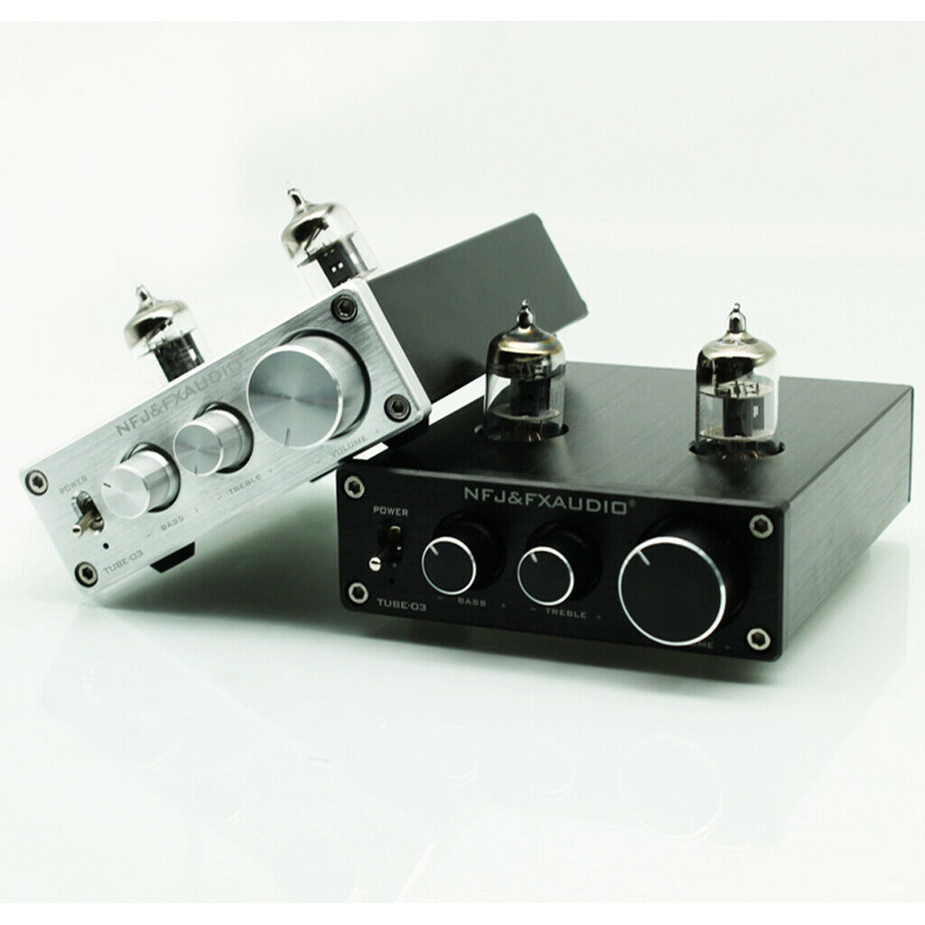 Black Premium 6k4 Valve Vacumn Tube Preamp Headphone Pre-Amplifier Adjustable