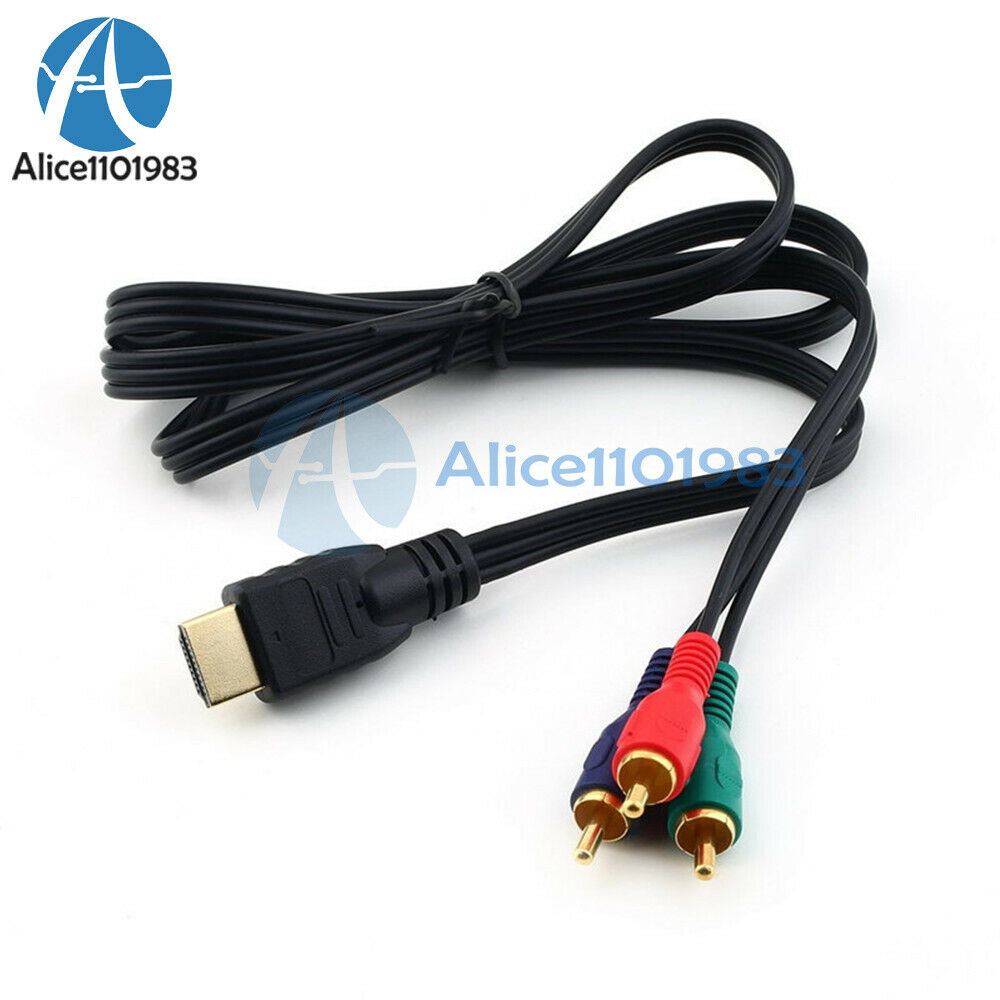HDMI Male to 3RCA 3-RCA Video Component Connection Cable Cord Line
