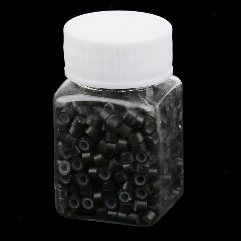 1000 Pieces Hair Extension Silicone Loop Micro Beads