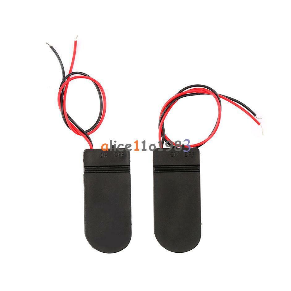 5PCS CR2032 Button Coin Cell Battery Socket Holder Case Cover With ON/OFF
