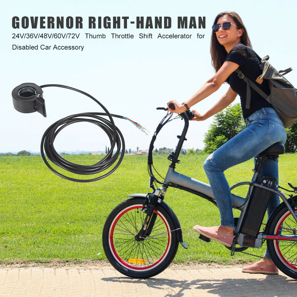 Left Right Thumb Throttle Speed Control Finger Switch for Electric Bicycle Bikes