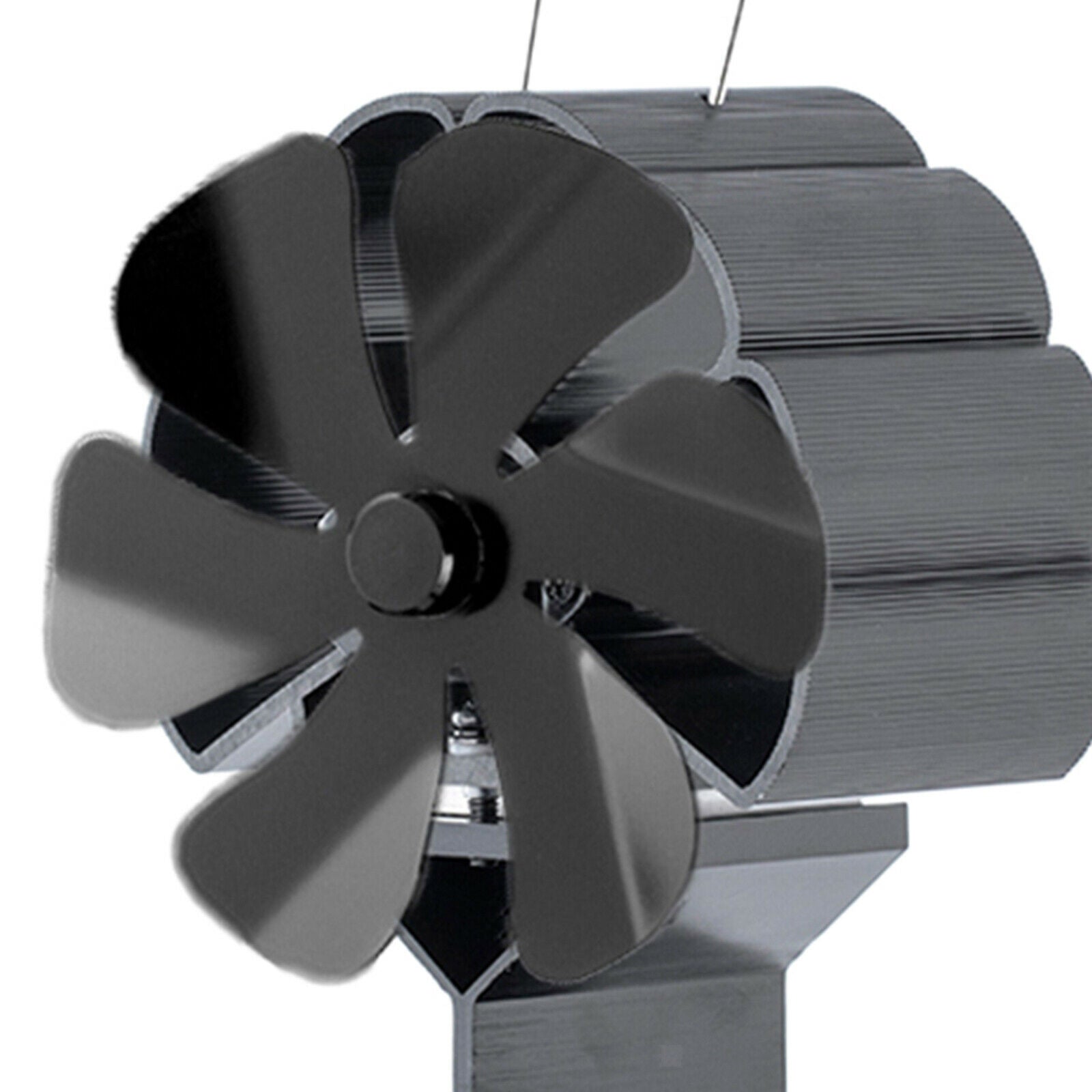Fireplace Fan Heat Powered Wood Stove 6-Blades Log Burning for Farmhouse
