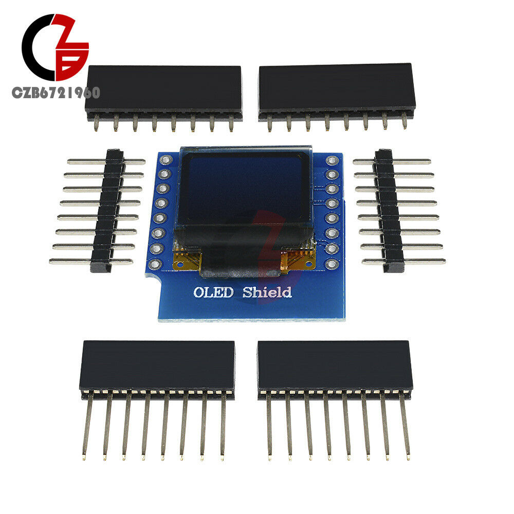 Wemos D1 Mini OLED Display SSD1306 64x48 0.66" Shield f/ ESP8266 Arduino NodeMcu