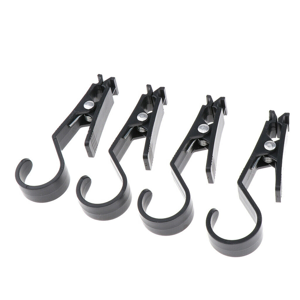 4 Pieces Outdoor Camping Awning Tent Clips Clasp Towels & Cups Hanging Hooks
