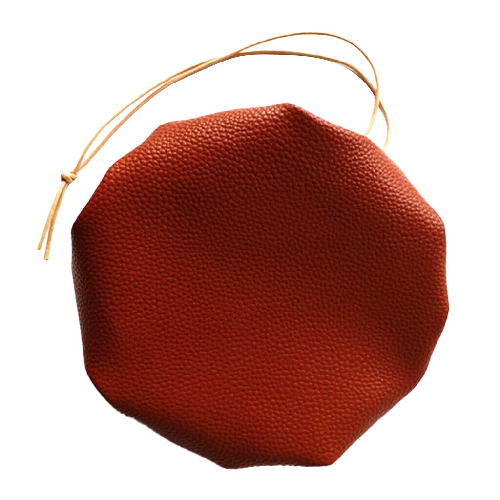 15" Large PU Leather Drawstring Tinder Pouch Bushcraft Survival Camping Gift