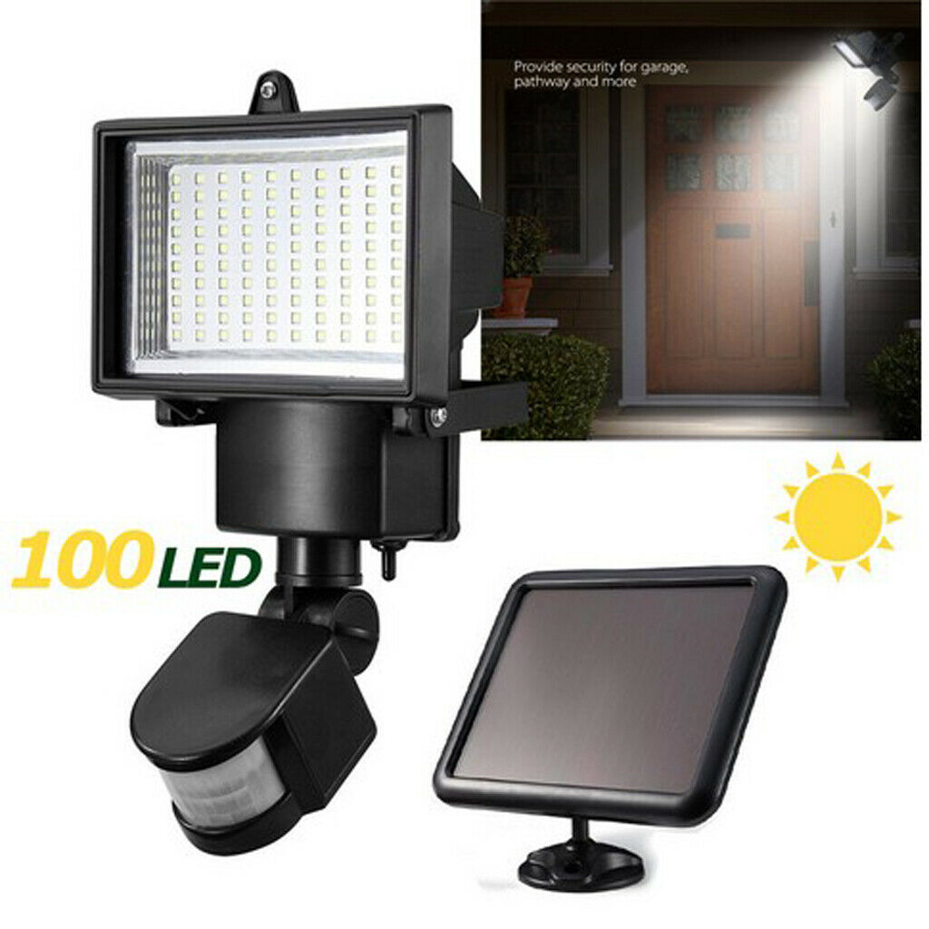 100-LED Solar Sensor Light Security Garden Motion Floodlight