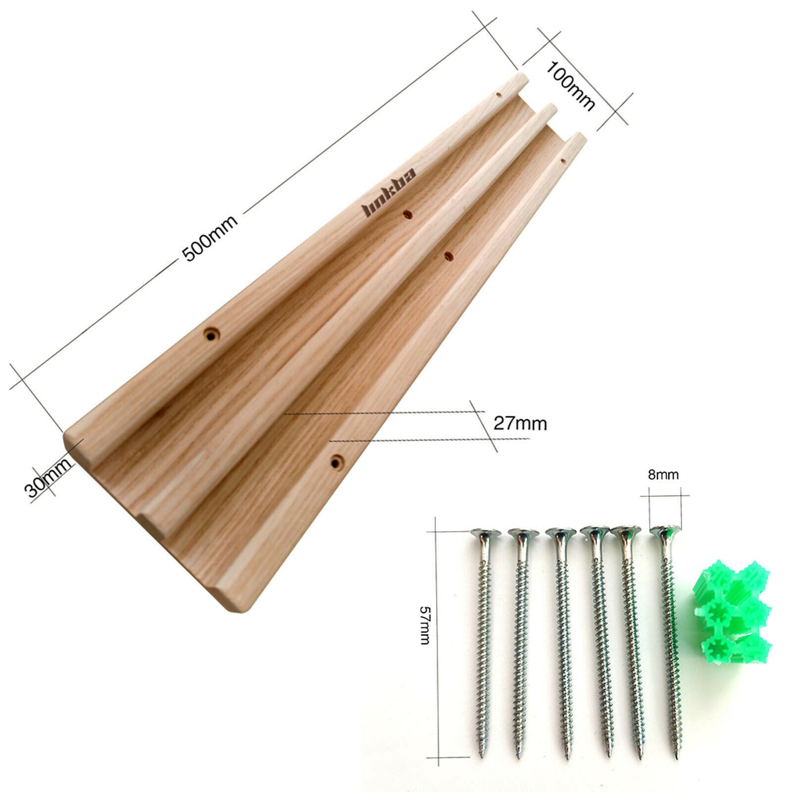 Wooden Climbing Hangboard Wall Grip Trainer Forearm Pinch Board Strengthener