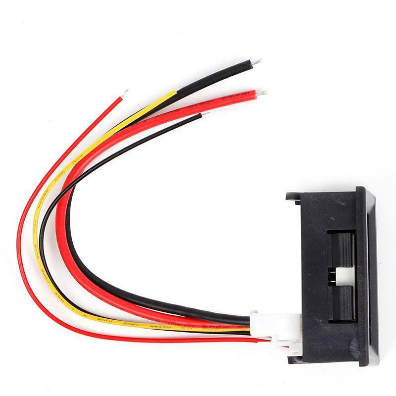 0-100V/50A Red Blue Digital Voltmeter Ammeter 2in1 DC Volt Amp Meter W/ Shunt