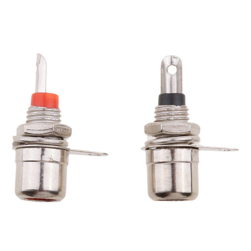 10x RCA Panel Female Audio Socket Amplifier Plug   Set Adapter Connector